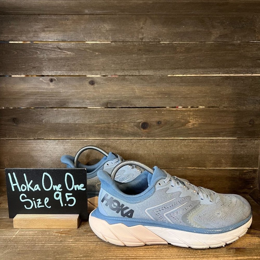 Womens Hoka One One Arahi 5 Blue Athletic Running Sneakers Shoes Size 9.5 B GUC